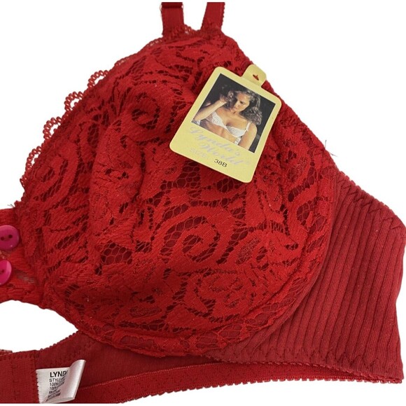 Lynda's World Red Wired Push Up Floral Bra Size 38B New with tag Style 6892 - Picture 4 of 6